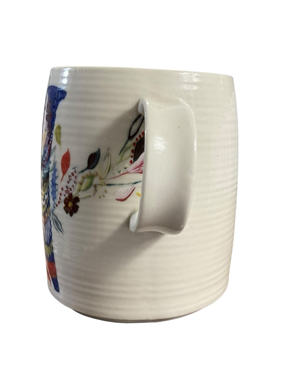 Anthropologie Petal Palette Monogram N Mug Starla Halfmann Floral Letter N 14 oz - Picture 4 of 6